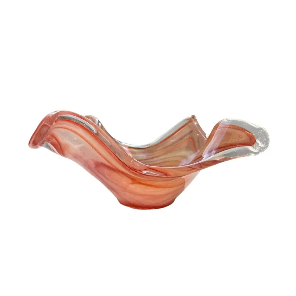 Murano Glass Starfish Dish Made in Italy Beachy Coastal Decor Thick Heavy 12”